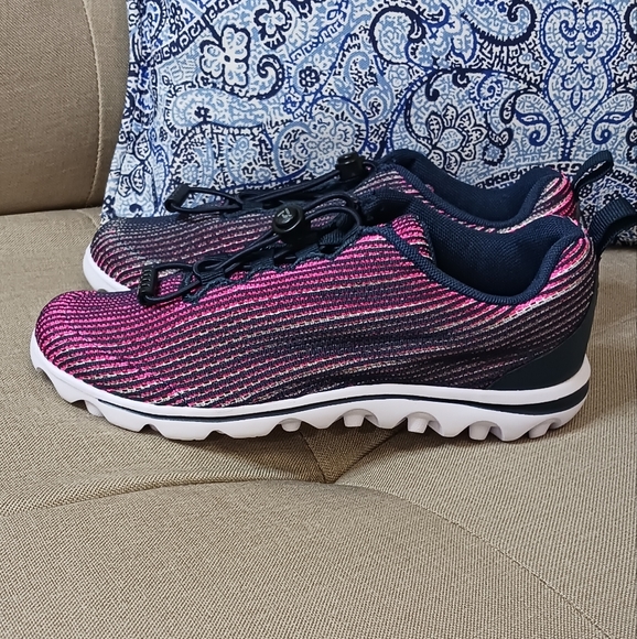 Propét TravelActiv Xpress sneakers pink navy blue NWOT - Picture 8 of 8